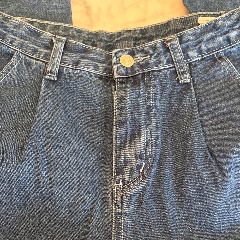 SHEIN Women’s Dark Blue Relaxed Denim Jeans Size 4 - Picture 4 of 4